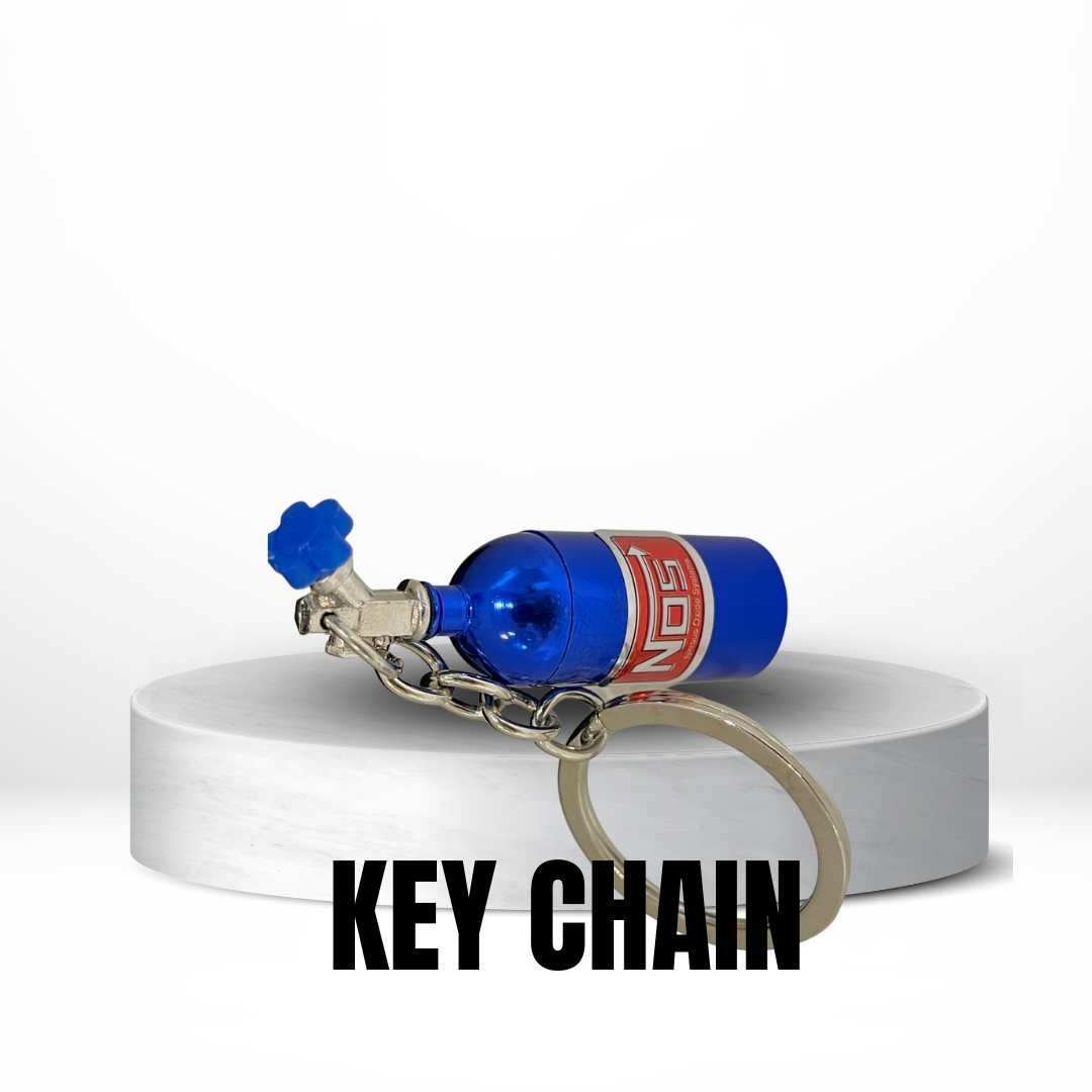 Metal NOS Bottle NOS Nitris Oxide Key Chain BLUE
