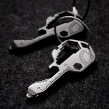 Load image into Gallery viewer, Premium Stainless Steel Key Shaped Pocket Tool Key Chain Set FreshenOPT Auto Parts Canada