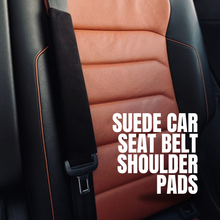 Load image into Gallery viewer, 2PCS Suede Car Seat Belt Shoulder Pads – Black or Grey, Easy Velcro Strap Car Interior Accessory
