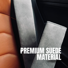 Load image into Gallery viewer, 2PCS Suede Car Seat Belt Shoulder Pads – Black or Grey, Easy Velcro Strap Car Interior Accessory