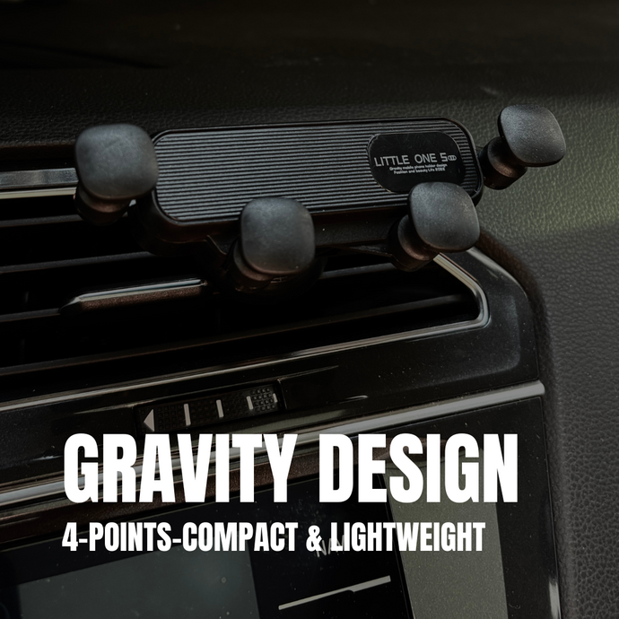 F-Compact Gravity Car Phone Holder | 4‑Point Support Car Interior Accessory